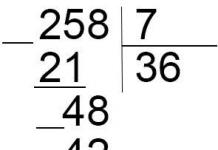 Division of integers with a remainder: rules, examples Rule for division with a remainder of a positive integer by a negative integer, examples