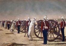 Revolt of the Sepoys.  Devilish wind.  How Ingenious British Shoot Hindus Background of the Sepoy Revolt