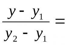 Equation of a line passing through two given points