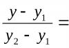 Equation of a line passing through two given points